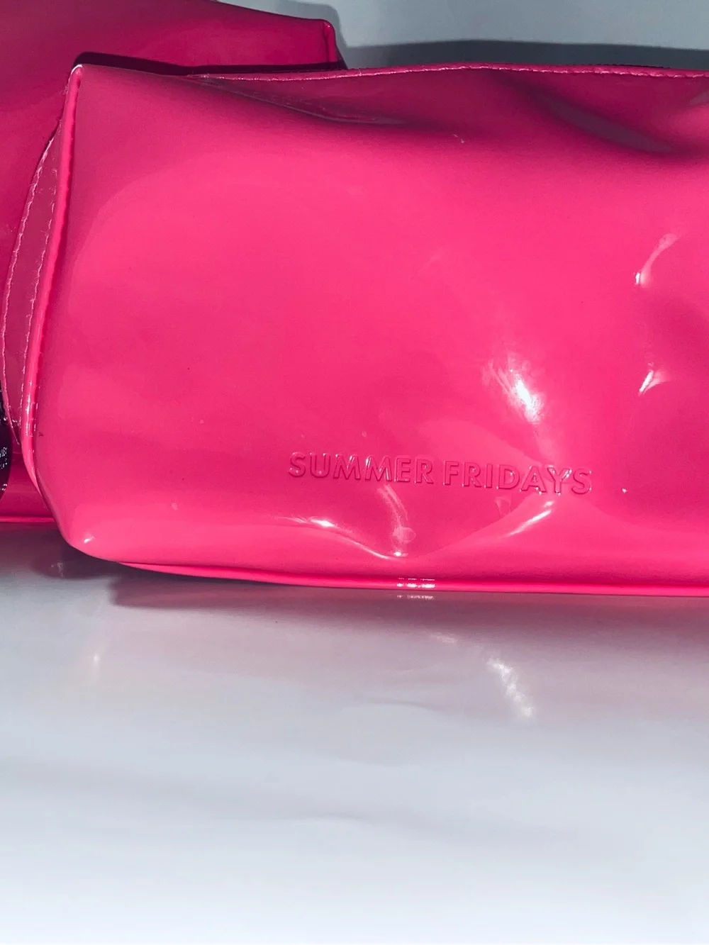 Summer Fridays Glossy Pink Cosmetic Pouch Set